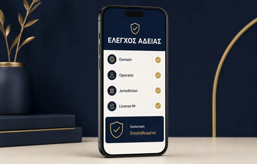 Μobile mockup ελέγχου domain, operator, δικαιοδοσίας και αριθμού ξένης άδειας
